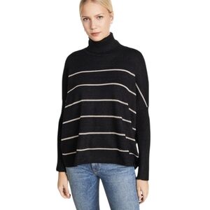Cupcakes & Cashmere Sydney Metallic Stripe Dolman Turtleneck Sweater